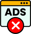 A Clear Message Stating That Ads Are Not Permitted On Sapher Browser, Emphasizing An Ad-free Experience For Users.