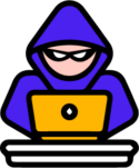 An Icon Of A Hacker On Their Laptop